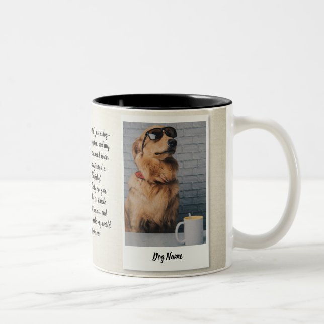 Café Em Dois Tons Caneca Personalizada com História de Amor pelo Pet (Direita)