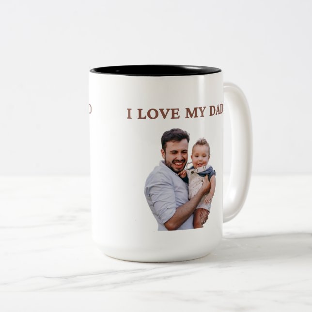 Café Em Dois Tons Caneca Personalizada com Rosto de Família Fofos 2  (Frente Esquerda)