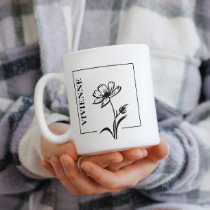 Café Em Dois Tons Caneca Personalizada Daisy – Presente Atemporal de