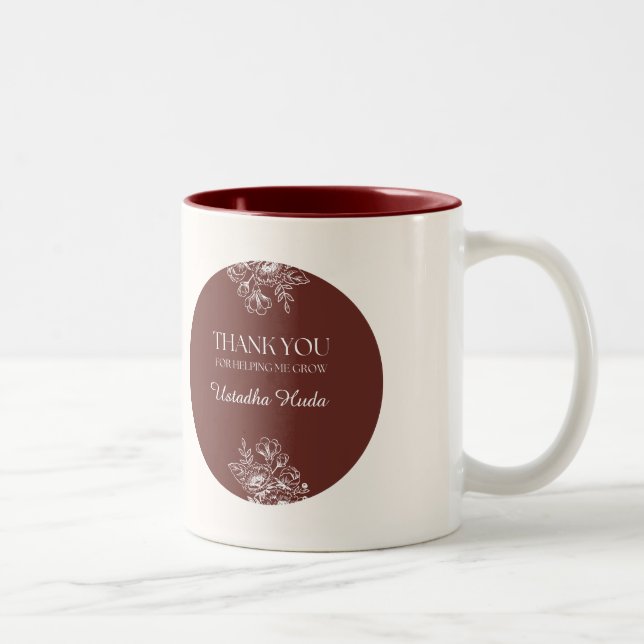 Café Em Dois Tons Caneca Personalizada de Agradecimento ao Professor (Direita)