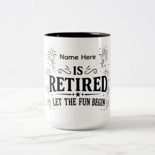 Café Em Dois Tons Caneca Personalizada de Aposentadoria Que Comece a