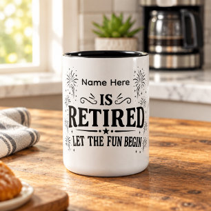 Café Em Dois Tons Caneca Personalizada de Aposentadoria Que Comece a