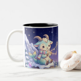 Café Em Dois Tons Caneca Personalizada de Capricórnio Fofa