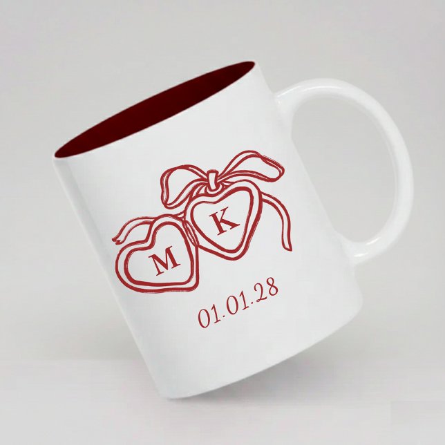 Café Em Dois Tons Caneca Personalizada de Casamento Presente de Noiv (Personalized Mug Sentimental Gift for Girlfriend and Couples, Personalized Mug for Engagement  Gift)