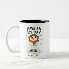 Café Em Dois Tons Caneca Personalizada de Inverno - "Tenha um Dia de