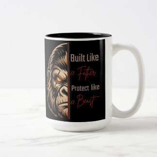 Café Em Dois Tons Caneca Personalizada de Papai Gorila com Nome Cust