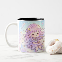 Café Em Dois Tons Caneca Personalizada Fofa do Zodíaco de Libra