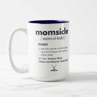 Café Em Dois Tons Caneca Personalizada Momsicle de Hockey 