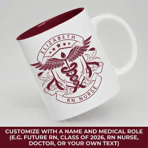 Café Em Dois Tons Caneca Personalizada para Enfermeira de Emergência