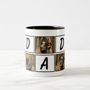 Café Em Dois Tons Caneca Personalizada para Pai Presente de Foto C