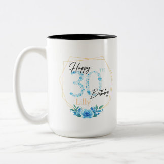 Café Em Dois Tons Caneca Personalizada Presente de Aniversário para 