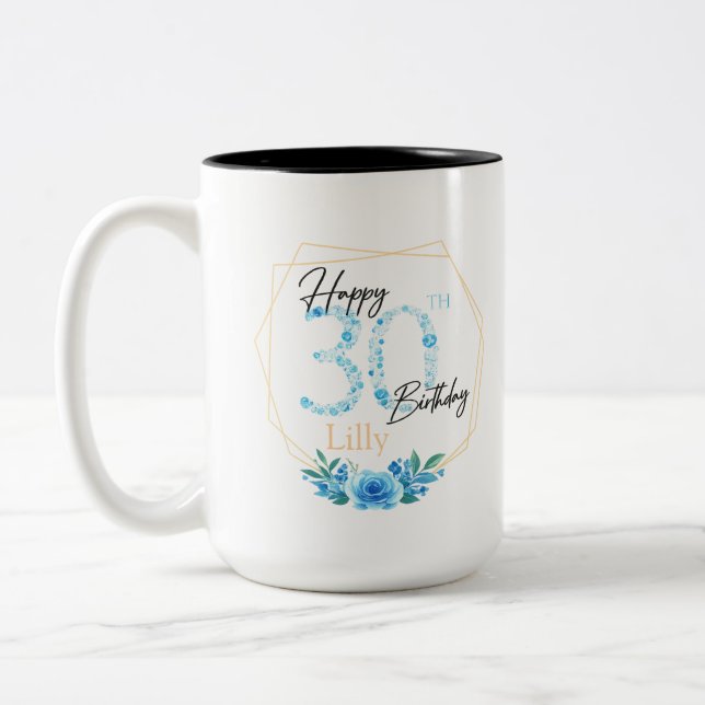 Café Em Dois Tons Caneca Personalizada Presente de Aniversário para  (Esquerda)