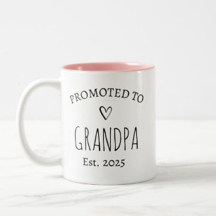 Café Em Dois Tons Caneca Personalizada Promovido ao Título de Avô