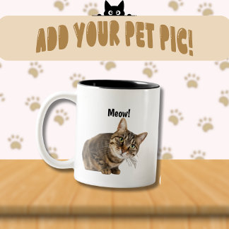 Café Em Dois Tons Caneca Personalizável Para Amantes de Animais de E