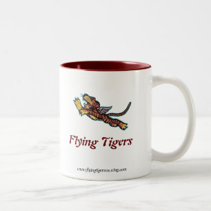 Café Em Dois Tons Caneca piloto de Flying Tigers - canhota
