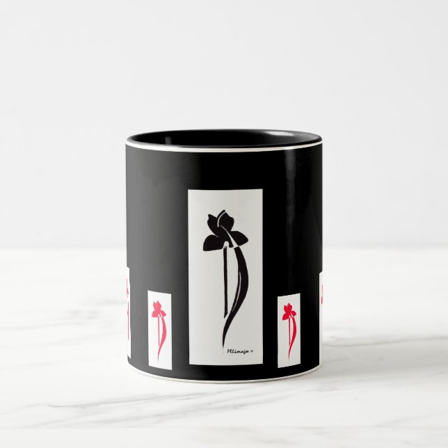 Café Em Dois Tons Caneca preta de PRLimages (Centro)