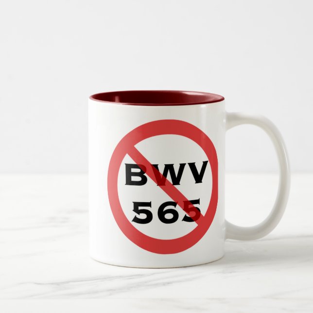 Café Em Dois Tons Caneca proibida de BWV 565 (Direita)