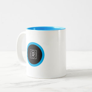 Café Em Dois Tons Caneca promocional de negócios com logotipo person