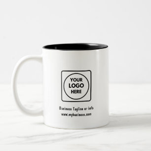Café Em Dois Tons Caneca promocional de negócios com logotipo person