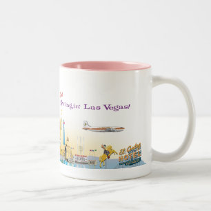 Café Em Dois Tons Caneca retro de Vegas