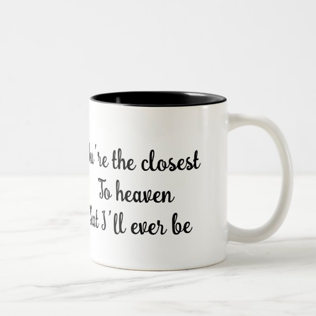 Café Em Dois Tons Caneca Romântica com Citação de Amor pelo Cachorro (Direita)