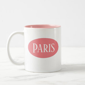 Café Em Dois Tons Caneca Rosa-rosa-branca de Paris