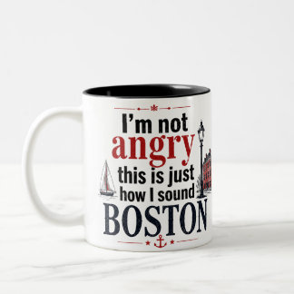 Café Em Dois Tons Caneca sarcástica de Boston