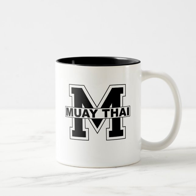 Café Em Dois Tons Caneca tailandesa de Muay (Direita)