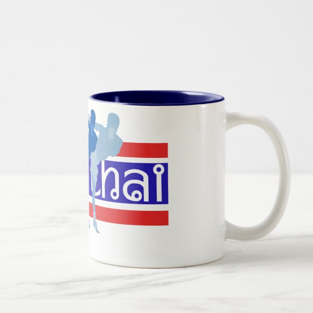 Café Em Dois Tons Caneca tailandesa de Muay (Direita)