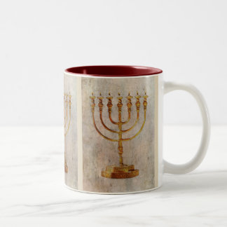 Café Em Dois Tons Caneca Tasse Tazza de Menorah Israel