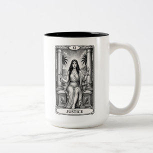 Café Em Dois Tons caneca temática de carta de tarot