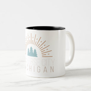 CAFÉ EM DOIS TONS CANECA TRANSVERSAL DE MICHIGAN DA CIDADE