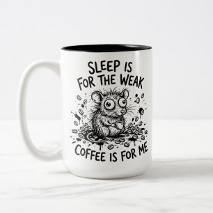Café Em Dois Tons Caneca Two-Tone Delícia de Rato de Campo Sonolento