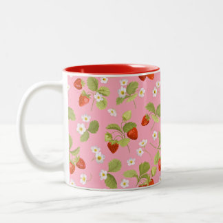 Café Em Dois Tons Caneca Two Tone Jardim de Morango