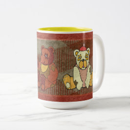 Café Em Dois Tons Caneca Ursos de Pelúcia