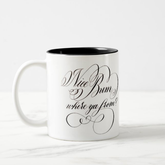 Café Em Dois Tons Caneca - vagabundo agradável, de onde ya? (Esquerda)