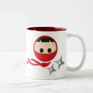 Café Em Dois Tons Caneca vermelha de Ninja
