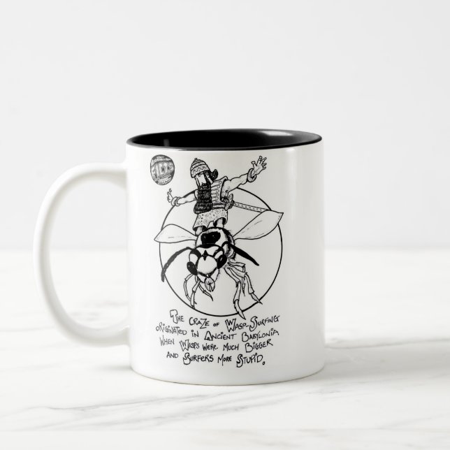 Café Em Dois Tons Caneca "Vespa-Surfando" do 2-Tom de FICTS (Esquerda)