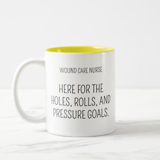 Café Em Dois Tons Caneca Vibes Enfermeira de Cuidados com Feridas, c (Esquerda)