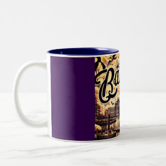 Café Em Dois Tons Caneca Vintage do Porto de Baltimore