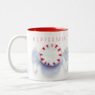 Café Em Dois Tons CANUDO DE HORTELÃ Caneca de Duas Cores + Texto