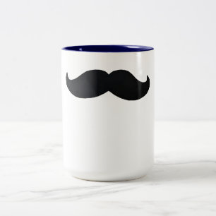 Café Em Dois Tons Cãozinho de café, caneca engraçada, melhor bigode 