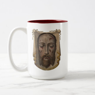 Café Em Dois Tons Caro Santo de Jesus - Caneca do Véu de Veronica