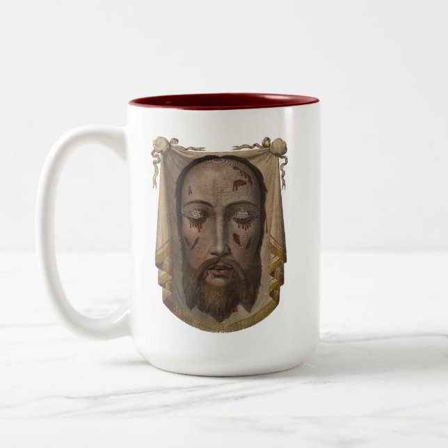 Café Em Dois Tons Caro Santo de Jesus - Caneca do Véu de Veronica (Esquerda)