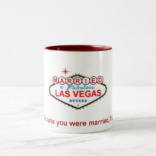 Café Em Dois Tons CASADO na caneca de Las Vegas