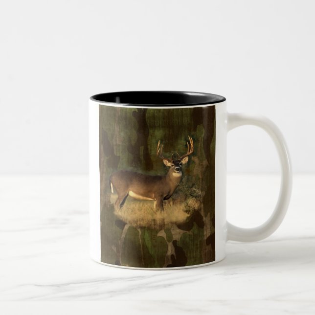 Café Em Dois Tons Cervos do Grunge e caneca de Camoflage (Direita)