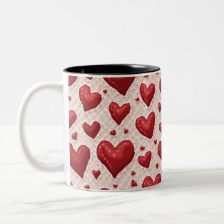 Café Em Dois Tons cheio de caneca de amor