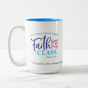 Café Em Dois Tons Classe da fé de FBC Saginaw - 15 onças. Caneca o