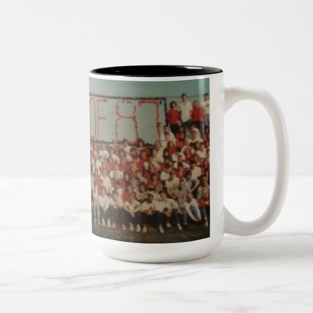 Café Em Dois Tons Classe de Lakeville de caneca da foto de 1987 (Direita)