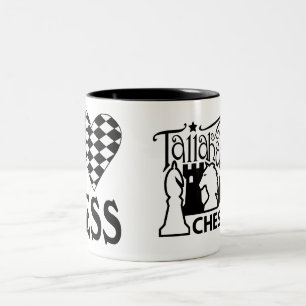 Café Em Dois Tons Clube de xadrez de Tallahassee eu amo a caneca da